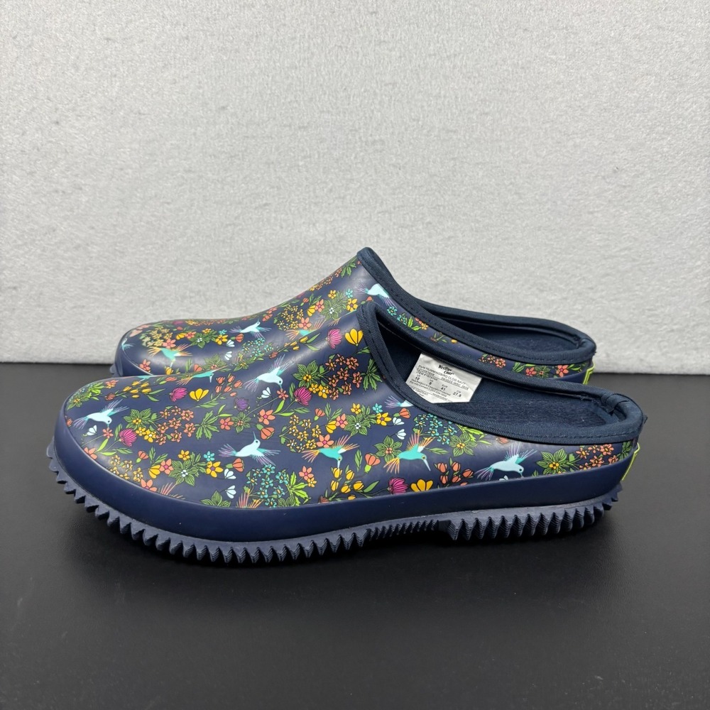 Western Chief Size 10M HUMMINGBIRD Navy Rubber Garden Clogs Women's Shoes